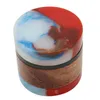 Colorful matching imitation jade 61mm-4 aluminum alloy wood cigarette grinder