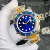 Top relógio masculino 2813 relógios mecânicos automáticos 40mm bisel de cerâmica girando 316 mergulhador de aço inoxidável nadar relógio de pulso à prova d'água verde mostrador azul fecho original