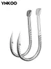 Fishing Hooks YNKOO Titanium Alloy Single Circle Fishhook Barbed Authentic Big Fish Hook Carp