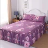 Fashion Thin Bed Covers 2pcs With pillowcase Bedspread Bed Skirt Sheet Single Bed Dust Ruffle Flower Pattern Cover Sheets F0382 210420