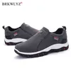 Men's Walking Shoes Slip-On Comfortable Anti-slip Sneakers Footwear Breathable Big Size 39-48 H1125