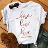 Women's T-Shirt Female Harjauku Graphic Tee Shirts Women Short Sleeve Cute Clothes T Shirt Lips And Gold Shoes Printing Tops