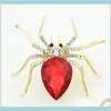 Unique Design Spider Cz Diamond Brooch Attractive Crystal Pin For Women Men Fine Jewelry Gift 9Iopx Pins Yhgd0