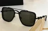 نظارات شمسية كاملة أسود إطار معدني أسود عدسة سوداء ظلال نظارات الشمس الكلاسيكية للرجال UV400 حماية النظارات الصيف مع صندوق