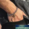 Chaîne Rolo à double brin avec bracelet à breloques croisées pour homme en acier inoxydable avec fermoir à griffe de homard