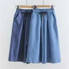 Pantaloni a gamba larga coreani Donna Summer Blue Pantacourt Femme Jeans larghi a vita alta s 210925