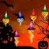 Décoration de fête Halloween sorcière chapeau LED lumières pour enfants décor fournitures extérieur arbre suspendu ornement