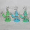 7.5 tum Montera hookahs glöd i den mörka mini silikon bongs dab rig med rökning torr ört skål kiselrör glas bong