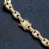 Anchor de cobre de alta qualidade Buffed Mariner Link Gold Hiphop Jóias Homens Pave Diamond Chain Colar