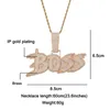 Hot Trendy Gold Plated Bling Iced Out Cz Diy Custom Name Letter Necklace with Mm Inch Rope Chain for Men Women