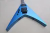 Left handed Blue Body Electric Guitar with Rosewood Fingerboard,Black Hardware,Offering Customized Services