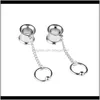 Oreille Jauges Bouchons Tunnels Élément En Acier Inoxydable Dangle Boucles D'oreilles Expander Mode Piercing Bijoux Pour Cadeau Q3Yh4 Y8V1D