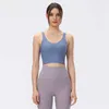 Yoga Vest Rib High Elastic V-neck U-back Sports Bra Gym Clothes Women Underwear Casual Workout Padded Tank Top