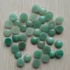 12mm Assorted Natural stone flat base Round cabochon Green Pink Cystal Loose beads for Necklace earrings jewelry & Clothes Accessories making Wholesale