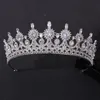 Hårklämmor Barrettes A22 Crystal Bridal Tiaras Crown Rhinestone Wedding Headband Pageant Diadem Accessories Party Headpiece Women SMYELLTY