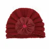 Kinderkap Baby Gebreide Mutsen Kinderen Bloemen Wol Hoed Winter Warm Pasgeboren Foetus Hat9199