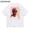 Tshirts Streetwear Hip Hop Creative Poster Print Short Sleeve Tees Shirts Harajuku Fashion Casual Coton Tops T-Shirts 210602