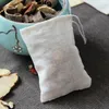 1000pcs 7cmx9cm Filtro de algodão puro saco de gaze chinês Ervas Spice Sala de chá solta Sachet Sachet Saco de fragrância Acessórios de cozinha