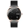 Zwarte jurk mannen horloge staal mesh band quartz analoge polshorloge waterdicht gebogen glas mannelijke klok relogio masculino