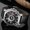 Montre-bracelet Hommes Regardez le luxe Casual Brand Noir Cadran Cuir Strap Quartz Horloge Bracelet Relogio Masculino Lians