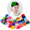 Аксессуары для волос 40 шт. / Лот Grosgrain Лентовое лук с зажимами Baby Girls Bowknot Hairpins Детские PO Стреляющая