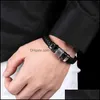 Autres accessoires de mode Bracelets pour hommes et femmes, bracelets en cuir et boutons tissés en acier, style rétro, Taijiquan, livraison directe de bijoux 2021