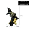 NORTHEUINS Harz Anubis Gott Weinregal Figuren Moderner ägyptischer Hund Miniaturen Statuen Tier Inneneinrichtung Heim Schreibtisch Dekor Skulptur 211105