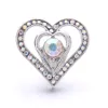 Noosa Hollow Heart Ginger Snap Button Class Ustalenia Biżuteria Kryształowe kawałki Charms 18mm Metal Kochanek Snaps Przyciski dostawca