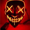 Halloween-Maske, LED-Licht, leuchtende Party, lustige Masken, The Purge, Wahljahr, tolles Festival, Cosplay, Kostümzubehör, Coser-Gesichtsschild cx22