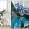 Shower Curtains Canadian Rockies And Moraine Lakes Bathroom Bath Bed Curtain Fabric