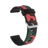 Universal 20 22mm Camouflage Straps Sport Silicone Band Watchband pour Samsung Galaxy Active 2 Huawei GT2 Xiaomi Watch Garmin Bands