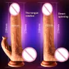 Realista Consolador Vibrador Juguetes para adultos para mujeres Carga USB Masturbador femenino Empuje Punto G Consolador Juguete sexual para mujeres Sex Shop Y201118