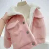 Bebé niña niño invierno primavera otoño abrigos de peluche chaquetas moda algodón abajo niños niños overwear ropa 211204