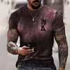 Nouveau T-shirt d'été col rond couronne pique K T-shirt à manches courtes 3d hommes et femmes impression T-shirt Super grand Singlet G1229