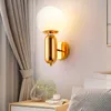 Modern minimalistisk glas vägglampa svart/vit/gyllene inomhus vardagsrum sovrum sovrum nordisk led veranda sconce lamp spegel strålkastare