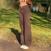 Vintage Baggy Braune Jeans Frauen Streetwear Lose Hohe Taille Hosen Harajuku Mode Baumwolle Denim Jogginghose CuteAndpsycho 211129