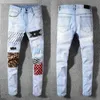 23ss Ripped Fashion Jeans Clothing Designer Pants Light Blue Mens Slim Denim Straight Biker Hole Hip Hop Jeans Men Denims Trouser Classic