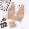 Ensembles de soutiens-gorge dentelle Sexy ensemble de soutien-gorge broderie sans couture femmes Lingerie sous-vêtements féminins culotte