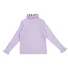 Fille Pull Bottoming Shirt Enfants PulloverTop 2021 Enfants Automne Hiver Nouveau Tricoté WoolenTops Princesse Bottoming Shirts Y1024