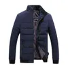 メンズウィンタージャケットプラスカシミヤBlouson Homme男性スタンドカラービジネスコート暖かい厚いスプライスコットン服211027