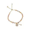 Chain Korea Tanshui Pearl Crystal Daisy Bracelet