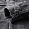 Spring Denim Jacket Jeans 2ピースセットメンズサファリスタイル洗浄ビンテージオートバイトップスパンツマッチングセットファッションストリートウェアメンズトラック