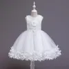 Meninas Tutu Vestido Flor Menina Vestidos Crianças Crianças Adorável Sem Mangas Bow-Nó Princesa Vestido