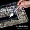 Nagelkonstsatser 21 GridSbox Mixed Color Chameleon Stone Professional Decorations DIY Nails Craft Kit With Rhinestones Picker Access8648150