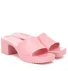 2021 Collection Womens Rubber Slip-on Heeled Slippers Jelly Platfor