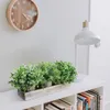 3個セットシミュレーションユーカリのミニ鉢植えの花の素材屋内ホームオフィスデスクの装飾偽の緑の植物盆栽