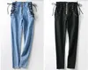 Women High Waist Jeans Woman Sexy Black Blue Elastic Skinny Pencil Pants Female Plus Size Zipper Wash Denim Trousers Girl