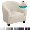 Sandalye kapakları 1 adet Avrupa elastik tek kanepe kapak kafe el saf renk yarım yuvarlak ev dekor oturma odası