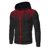 Mäns Hoodies Sweatshirts 2021 Vår Höst Zip Up Hoodie Casual Sportkläder Gradient Dot Hooded Tracksuit Ytterkläder