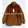 Dolcevita Felpa Furry Donna Inverno Casual Peluche Cappotto in pelliccia sintetica Vintage Spessa cerniera coreana Mantieni caldo Felpe con cappuccio Top 211110